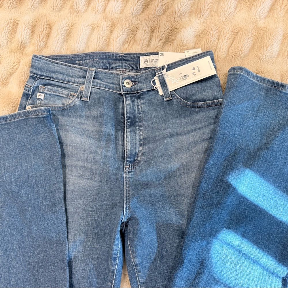 NWT AG Adriano Goldschmied Light Blue Flare Jeans